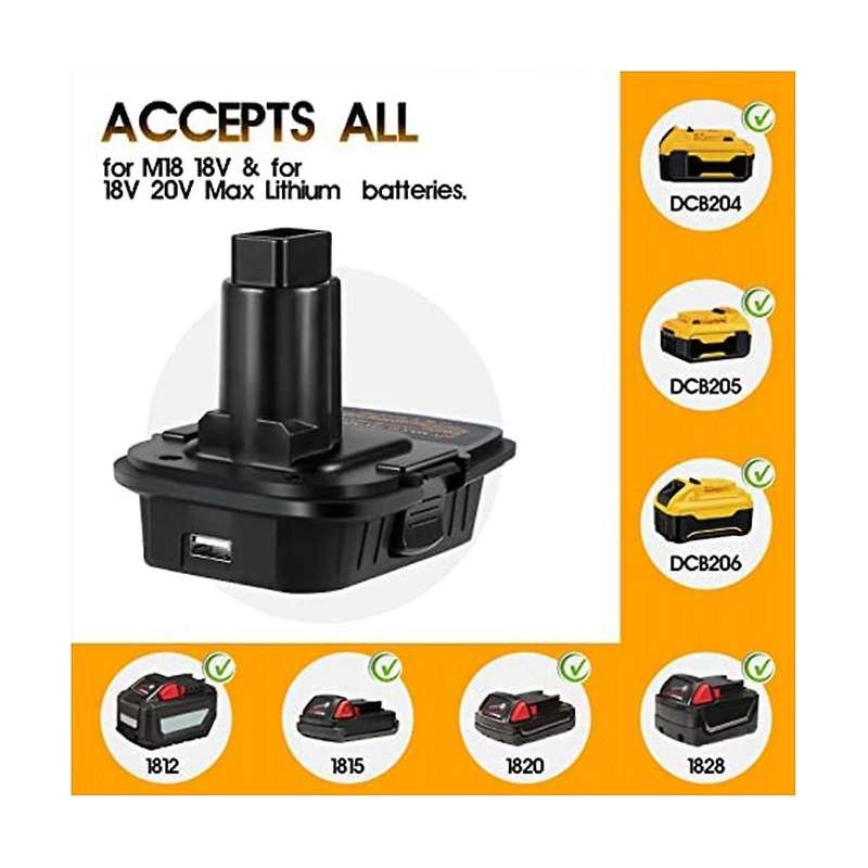 for 20v to 18v Battery Adapter, Dm18d Upgraded Version Dca1820 Converter for 18v/20v