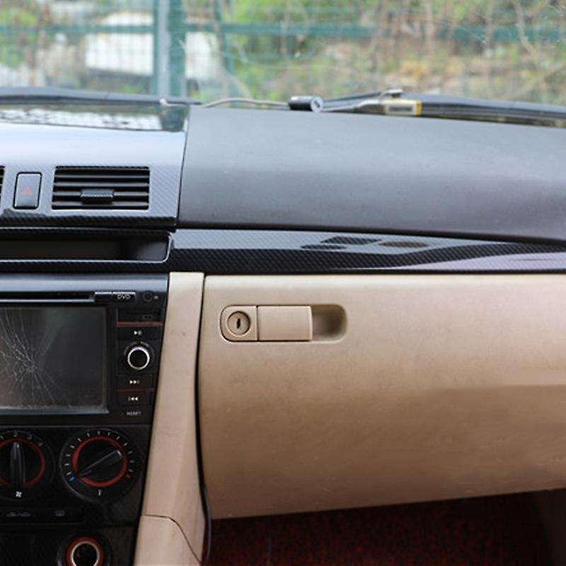 for 3 Alexa 2003-2008 Carbon Fiber Central Control Dashboard Trim Decorative Panel Sticker
