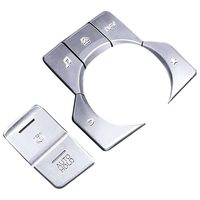for 3 Axela -4 -5 Car Aluminum Electronic Handbrake Parking Brake & Multimedia Button Cover Frame Tr