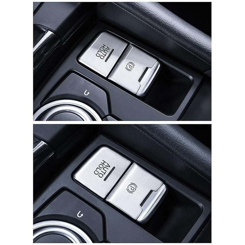 for 3 Axela -4 -5 Car Aluminum Electronic Handbrake Parking Brake & Multimedia Button Cover Frame Tr