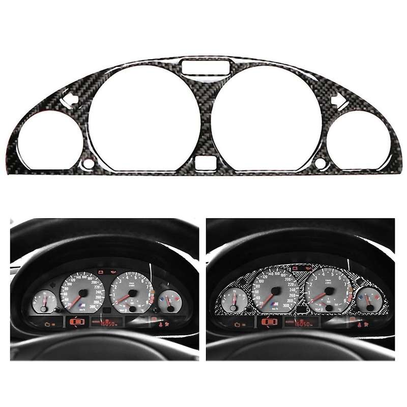 for 3 E46 M3 1998-2005 Carbon Fiber Internal Instrument Panel Decorative Frame Dashboard Cover Stick