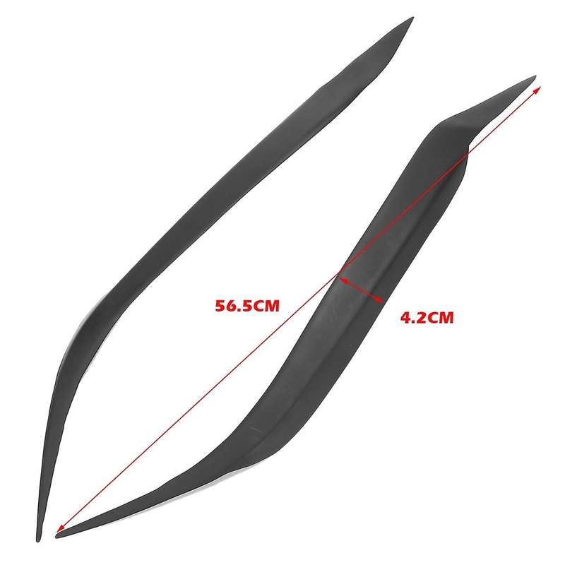 for 3 SEDAN 2004-2009 Headlight Lid Eyebrows Headlight Eyelids Decoration Headlamp Cover Trim Black