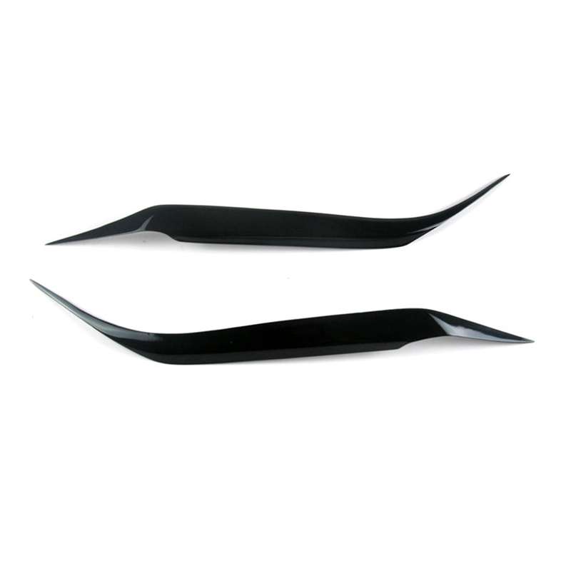for 3 Sedan 2004-2009 Glossy Black Car Sticker Front Headlights Eyebrow Eyelid Trim Cover