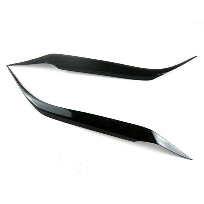 for 3 Sedan 2004-2009 Glossy Black Car Sticker Front Headlights Eyebrow Eyelid Trim Cover