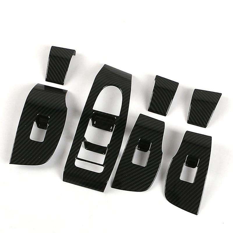 for 3 M3 Axela CX30 2020 ABS Carbon Fiber Accessories Interior CAR Door Window Switch Cover Lid Cove