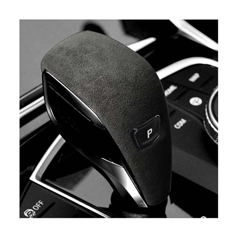 for 3 Series 20-23 Black Tumbled Leather Shifter Cover Protective Cover Case