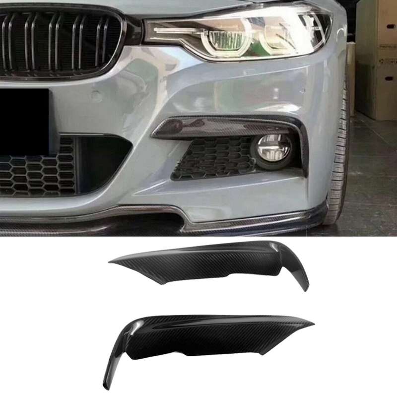 for 3 Series 320 328 330 F30 F35 2012-2018 Carbon Fiber Front Fog Lights Eyebrow Bumper Splitters Fi
