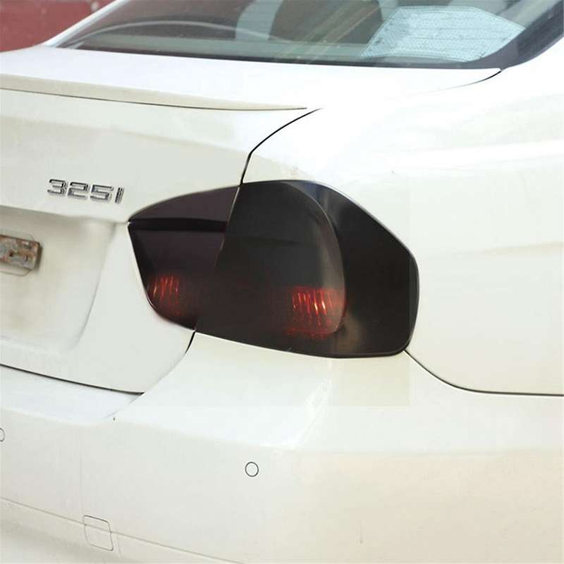 for 3 Series E90 2005-2008 Car Rear Light Decoration Cover Trim Tail Lamp Guards Sticker , Smoke Bla