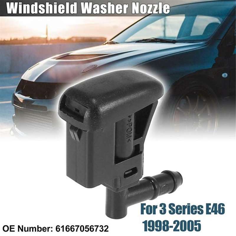 for 3 Series E46 1998-2005 Windshield Washer Sprayer Nozzle Jet Front Window 61667056732