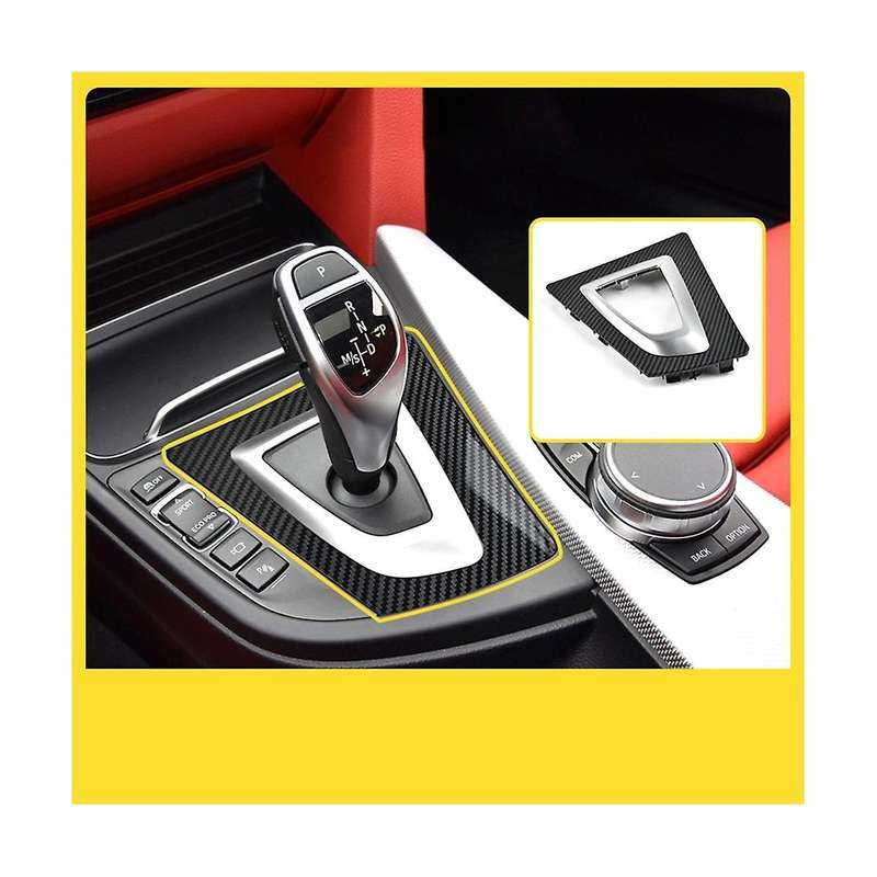 for 3 Series F30 Carbon Fiber Gear Lever Trim for 4 Series 318 Gear Lever Base Panel Trim Frame Cove