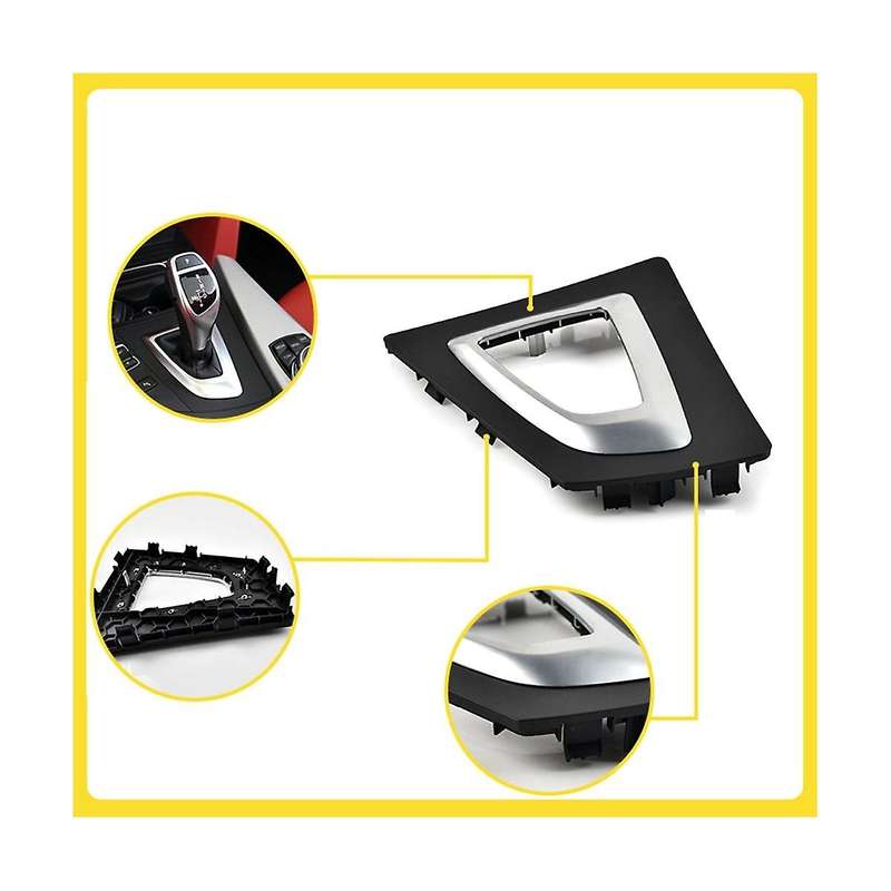 for 3 Series F30 Black Gear Lever Trim for 4 Series 318 Gear Lever Base Panel Trim Frame Cover