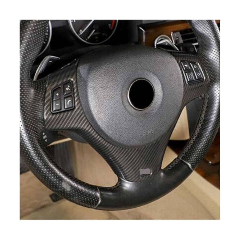 for 3 Series E90 E92 E93 M3 with Hole Steering Wheel Sticker Real Carbon Fiber to Change The Decora