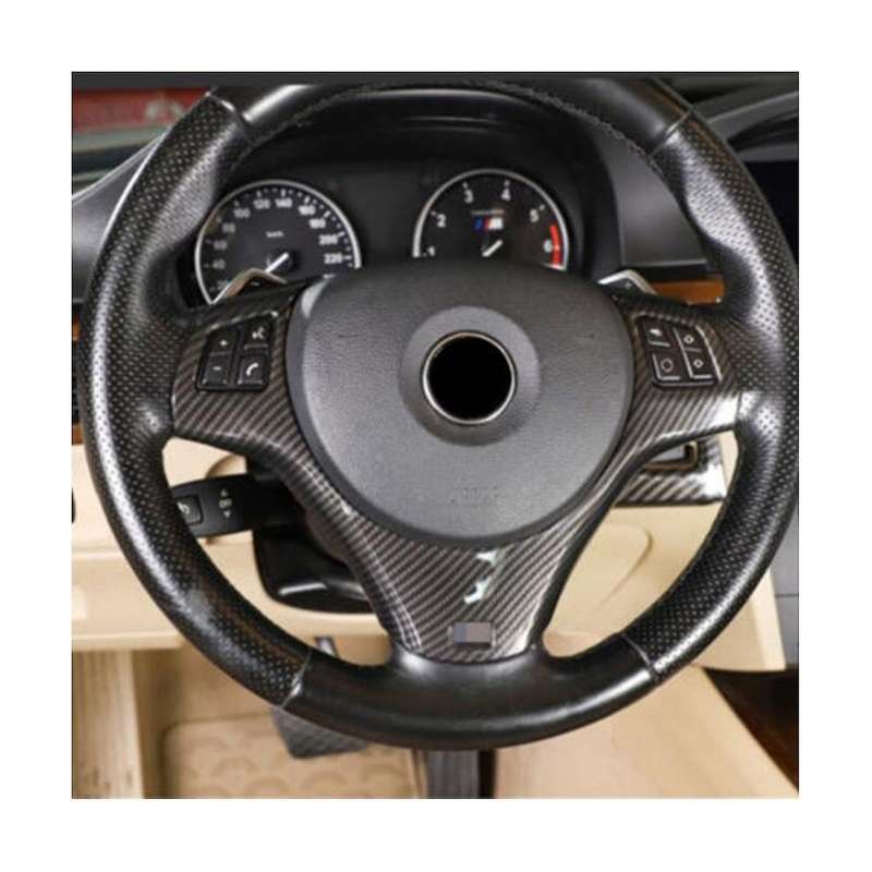 for 3 Series E90 E92 E93 M3 with Hole Steering Wheel Sticker Real Carbon Fiber to Change The Decora