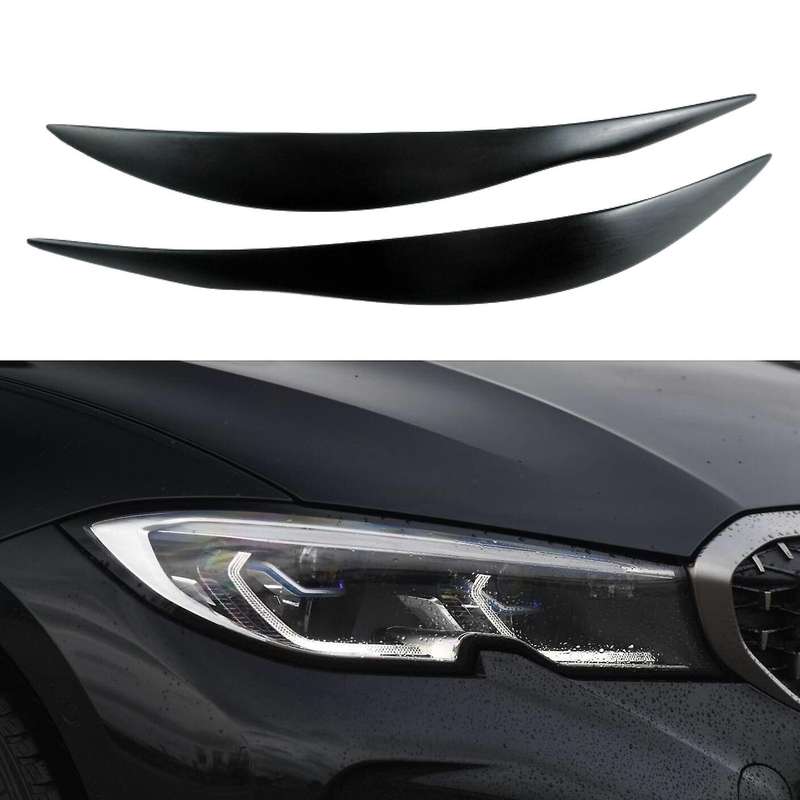 for 3 Series F30 F35 320I 320Li 2012-2018 Glossy Black Headlights Eyebrow Eyelid Trim Cover Sticker