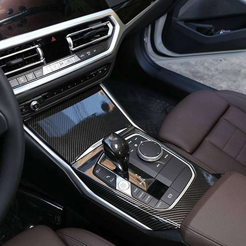 for 3 Series G20 G28 2019-2021 Carbon Fiber Center Console Gear Shift Panel Cover Trim Sticker Inte