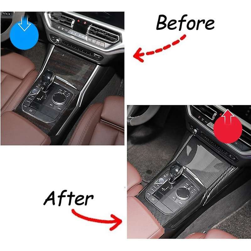 for 3 Series G20 G28 2019-2021 Carbon Fiber Center Console Gear Shift Panel Cover Trim Sticker Inte