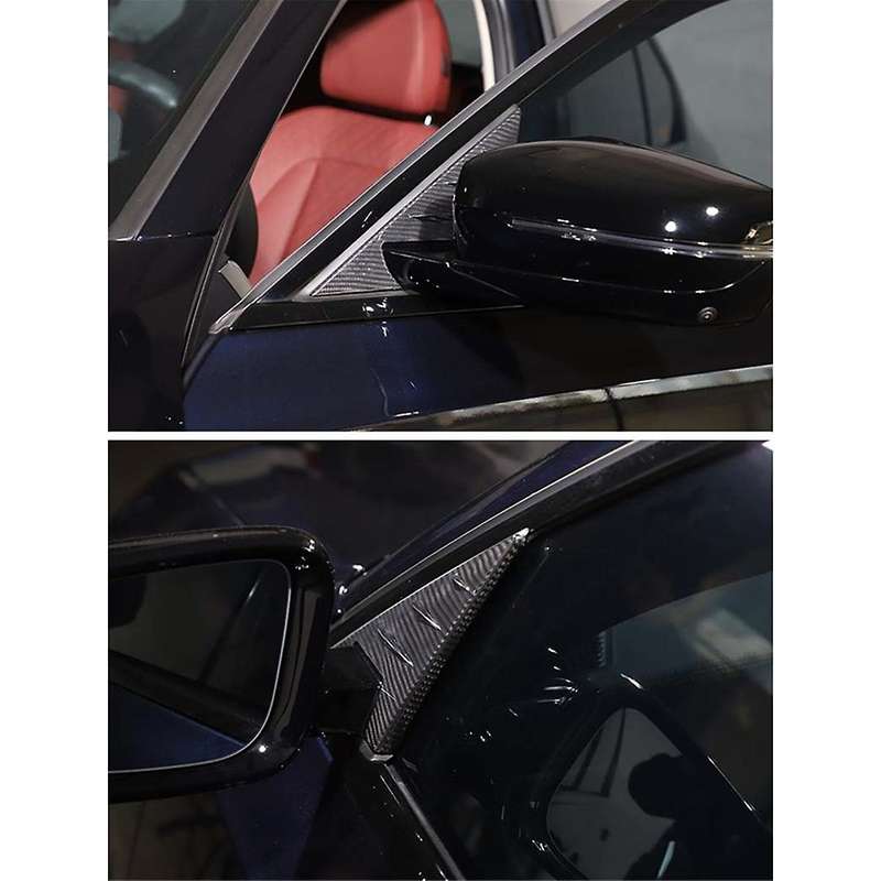 for 3 Series G20 G28 2020-2023 Real Carbon Fiber A-Pillar Triangle Cover Trim Decorative Exterior A