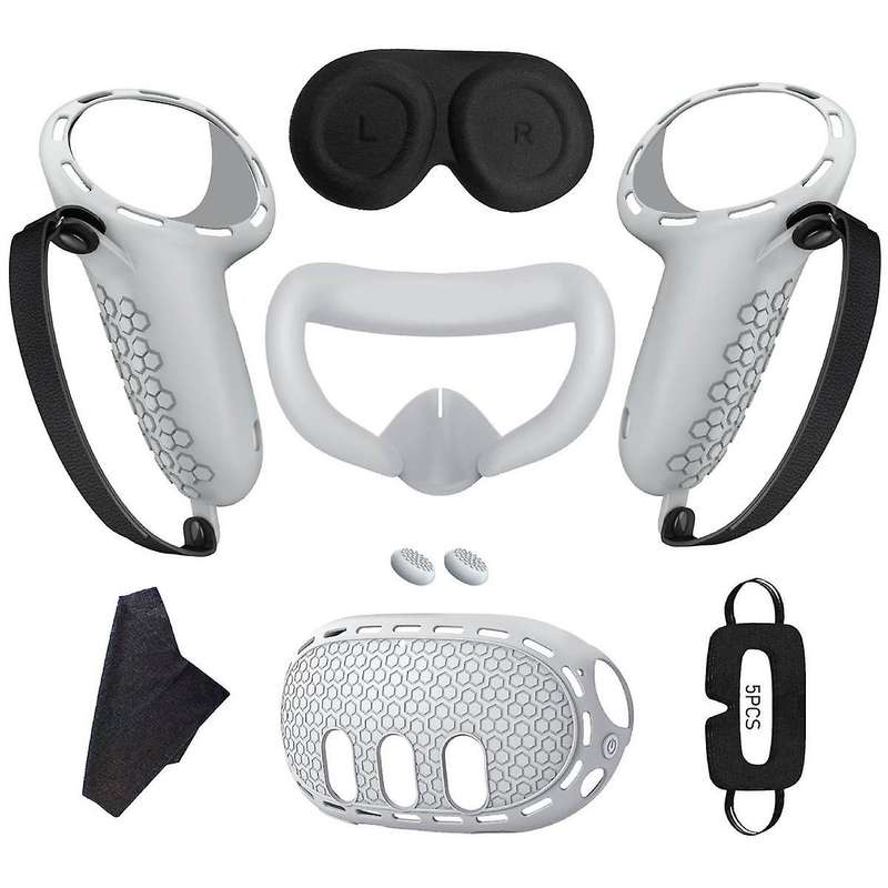 for 3 Silicone Case+Handle Case+Face Cover+Blackout Mask Full Kit Anti-Leakage Nose Pad VR Silicone