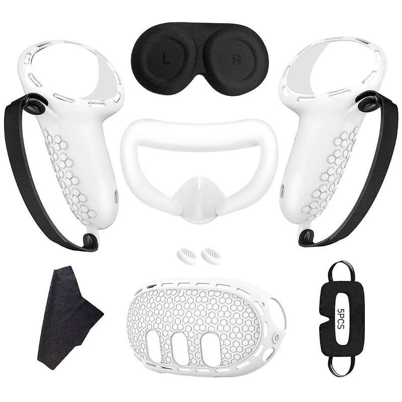 for 3 Silicone Case+Handle Case+Face Cover+Blackout Mask Full Kit Anti-Leakage Nose Pad VR Silicone