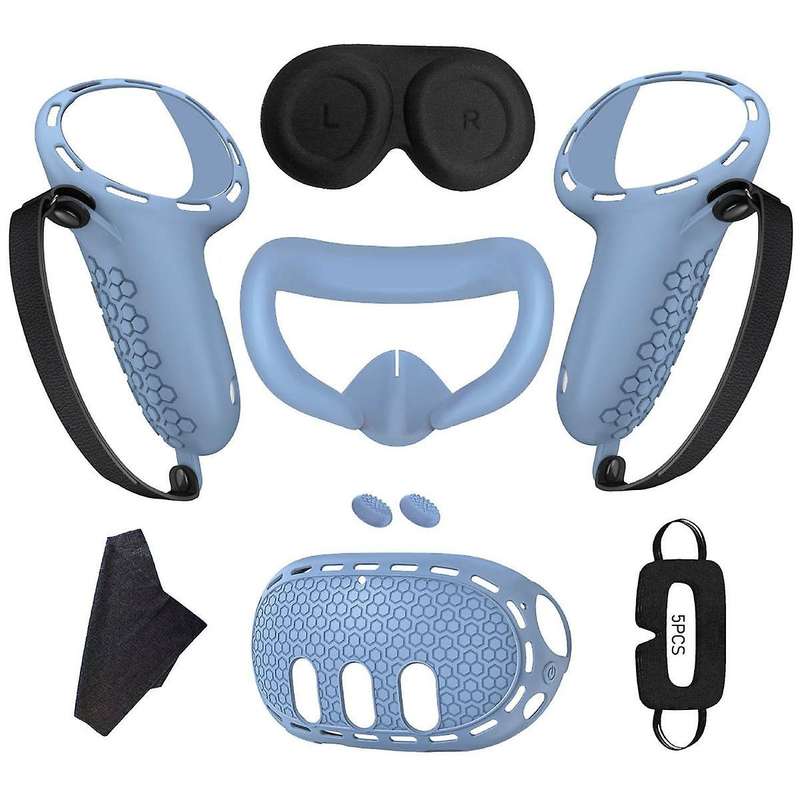 for 3 Silicone Case+Handle Case+Face Cover+Blackout Mask Full Kit Anti-Leakage Nose Pad VR Silicone
