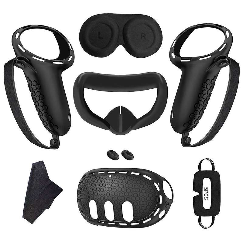 for 3 Silicone Case+Handle Case+Face Cover+Blackout Mask Full Kit Anti-Leakage Nose Pad VR Silicone