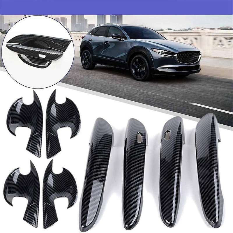 for -30 2020 2021 Carbon Fiber Car Door Handle Protective Protective and Door Handle Outer Bowl Trim