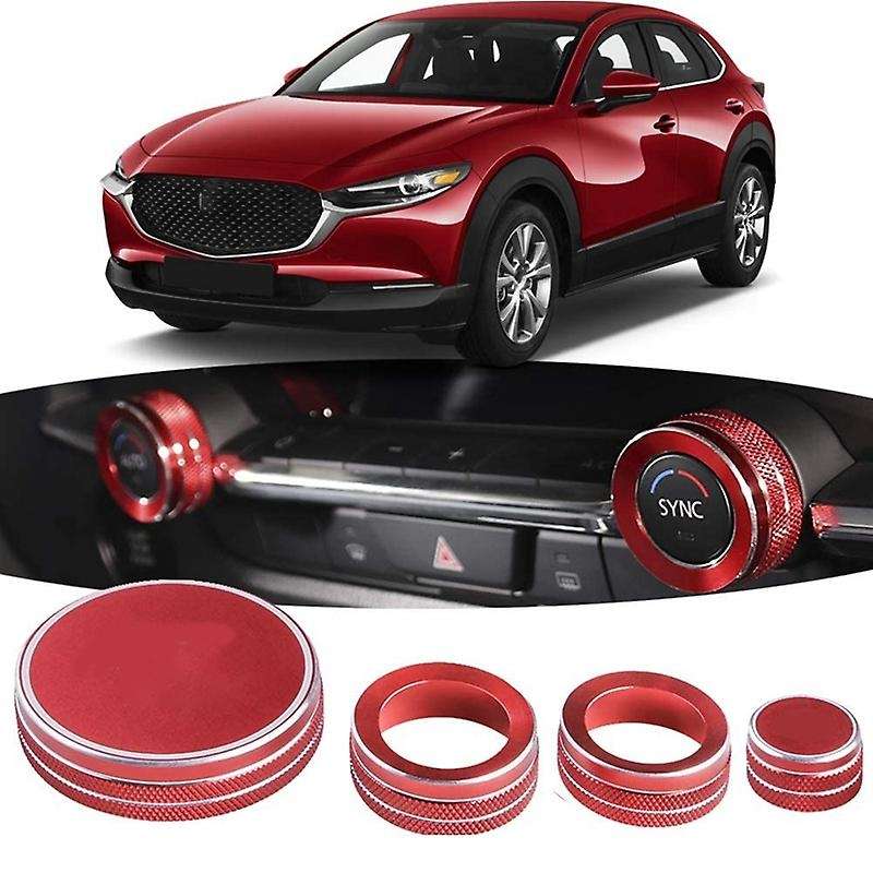 for -30 CX30 2021 2020 Multimedia Switch Trim Cover A/C Knob Ring Cover Sticker Interior Modificatio