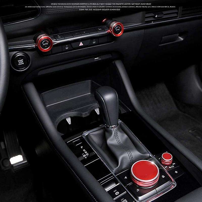 for -30 CX30 2021 2020 Multimedia Switch Trim Cover A/C Knob Ring Cover Sticker Interior Modificatio
