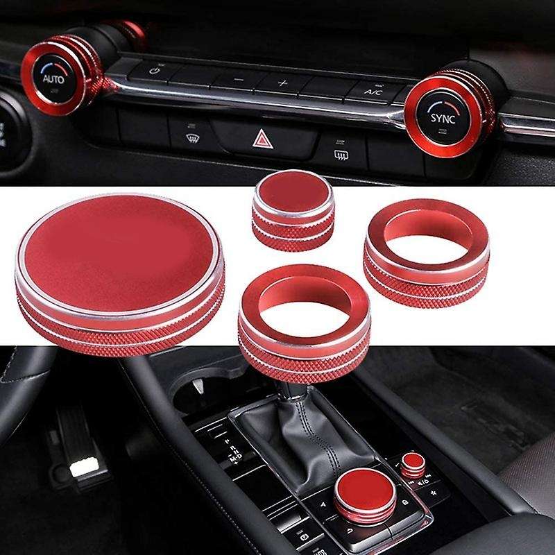 for -30 CX30 2021 2020 Multimedia Switch Trim Cover A/C Knob Ring Cover Sticker Interior Modificatio