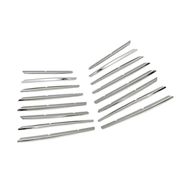 for 3008 GT 2016-2020 5008 GT 2017-2020 Stainless Steel Car Front Bumper Top + Lower Grille Trim