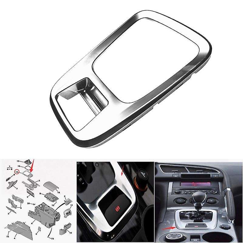 for 3008 Chrome Replacement Gear Shift Box Cover Sticker Decoration Frame Interior Accessories