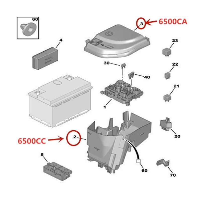 for 307CC SW 308CC SW 408 3008 RCZ C4Picasso DS5 Fuse Servo Box Cover and Bracket 6500CA 6500CC