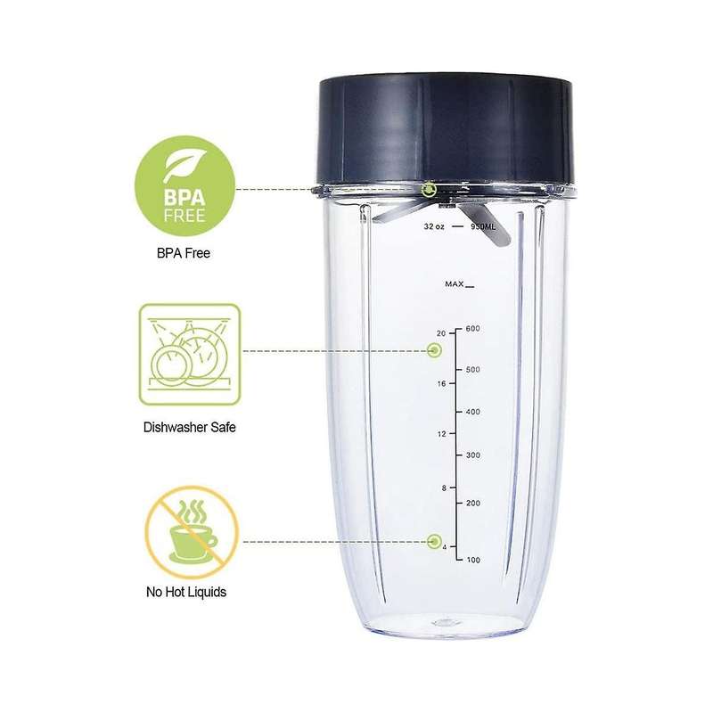 for 32oz Cups and Flip Top to Go and Parts Extractor Blade for 600w/900w Blenders