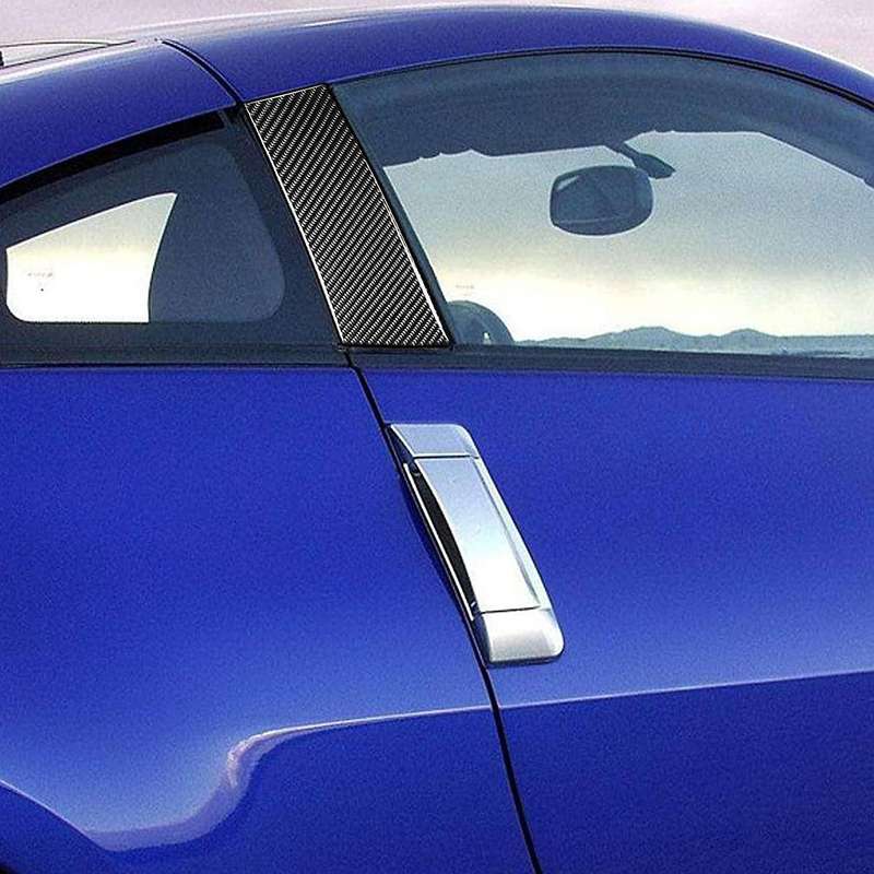 for 350z 2003-2009 Carbon Fiber B Pillar Cover Sticker Window Goalpost Decorative Paste Car Accesso