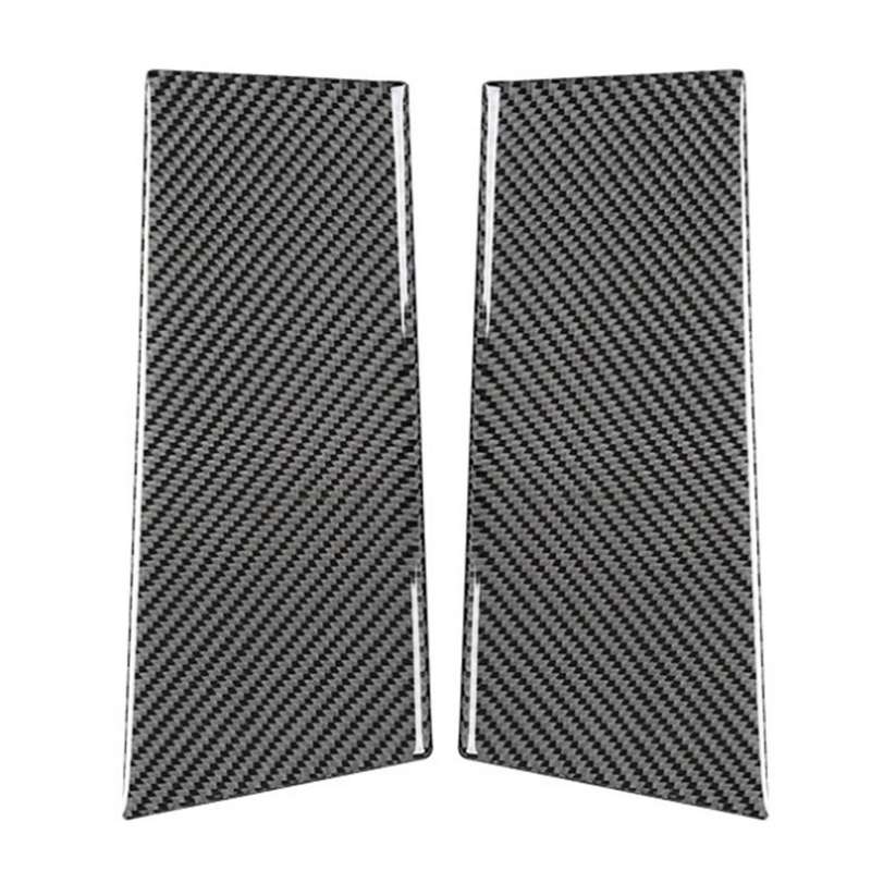 for 350z 2003-2009 Carbon Fiber B Pillar Cover Sticker Window Goalpost Decorative Paste Car Accesso