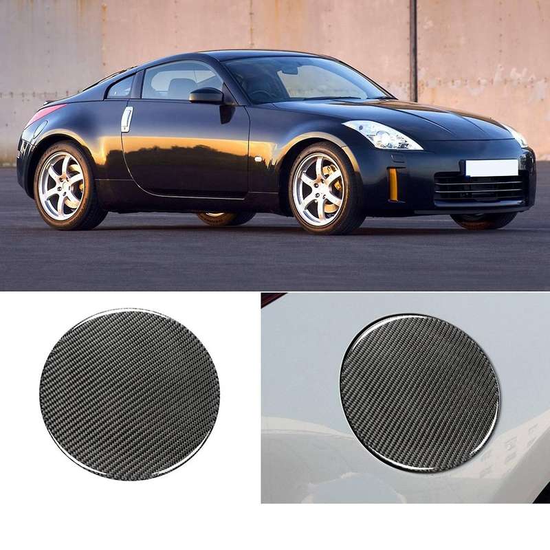 for 350Z 2003-2009 Fuel Cap Stick Oil Tank Cap Cover Trim Carbon Fiber Accessories