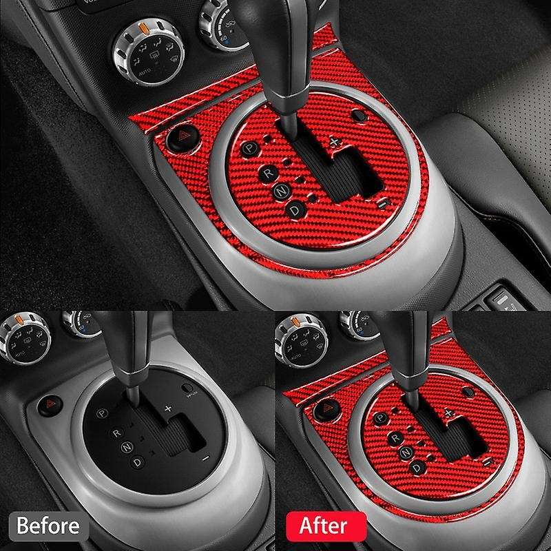 for 350Z 2006-2009 Carbon Fiber Automatic Shifter Insert Surround Gear Shift Panel Sticker Cover Tri