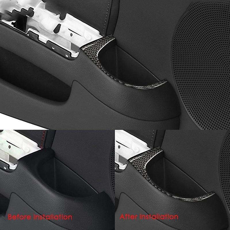 for 350Z Z33 2003-2009 Carbon Fiber Interior Door Water Cup Mouth Sticker Car Accessories