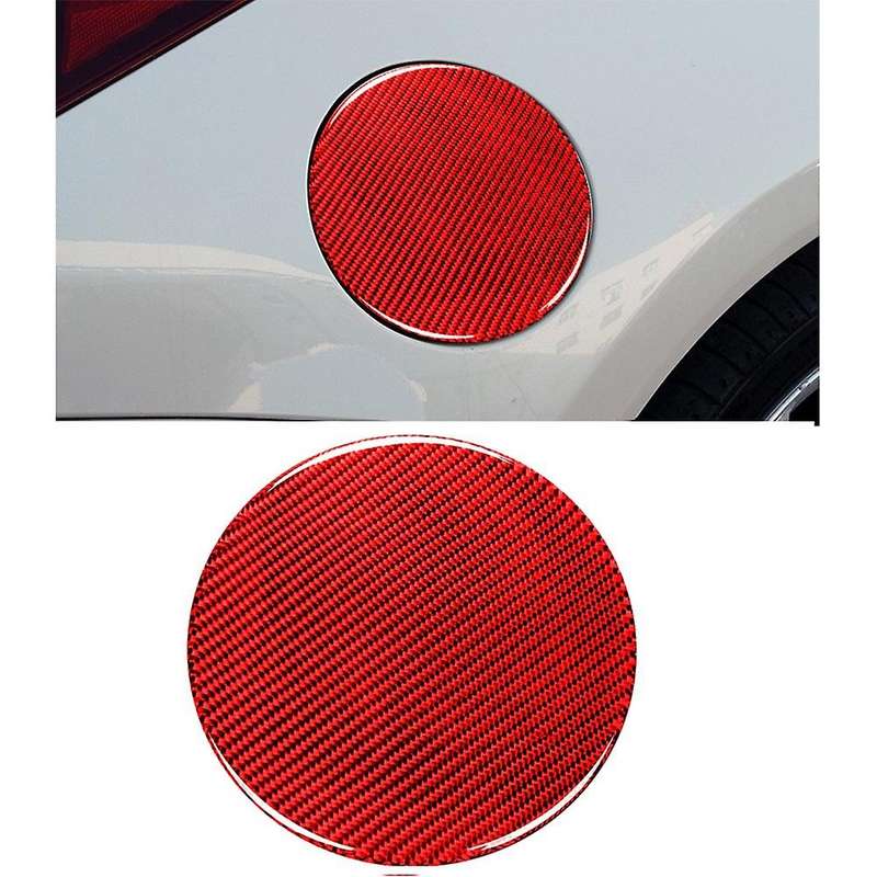 for 350Z Z33 2003-2009 Red Carbon Fiber Sticker Fuel Tank Cap Cover Trim Decorative Car Modified Acc