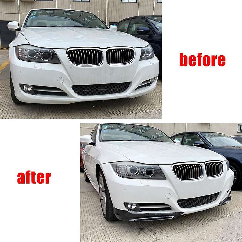 for 3-series E90 E91 320i 330i 2009-2012 Glossy Black Front Bumper Lip Angle Diffuser Splitter Spoi