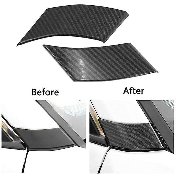 for 4 2019 2020 Carbon Fiber Car Door Window Bracket a Pillar Protection Cover C Pillar Trim