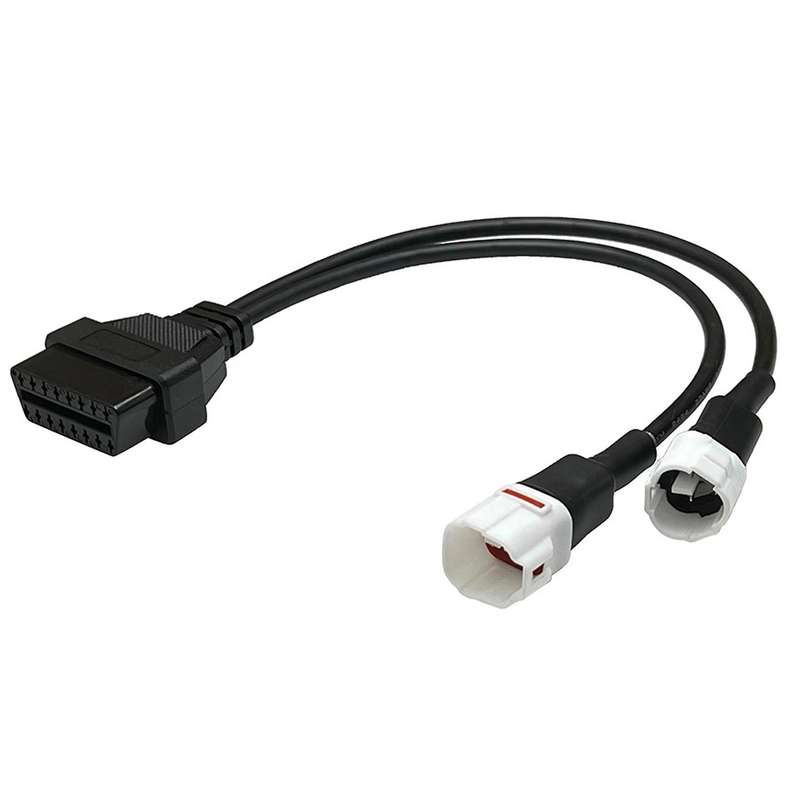 for 3Pin + 4Pin 2 in 1 to OBD2 Motorcycle Scanner Cable Works Along with OBD Scanner