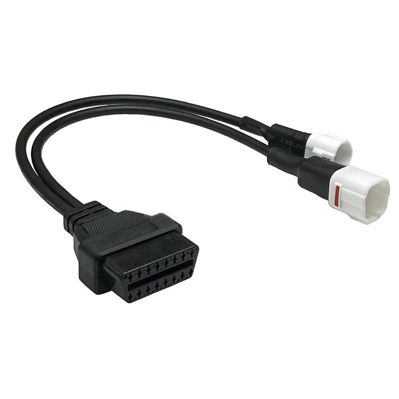 for 3Pin + 4Pin 2 in 1 to OBD2 Motorcycle Scanner Cable Works Along with OBD Scanner