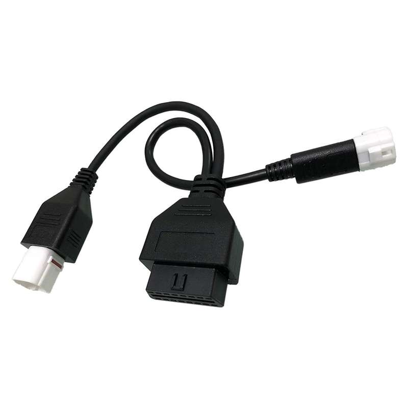 for 3Pin + 4Pin 2 in 1 to OBD2 Motorcycle Scanner Cable Works Along with OBD Scanner
