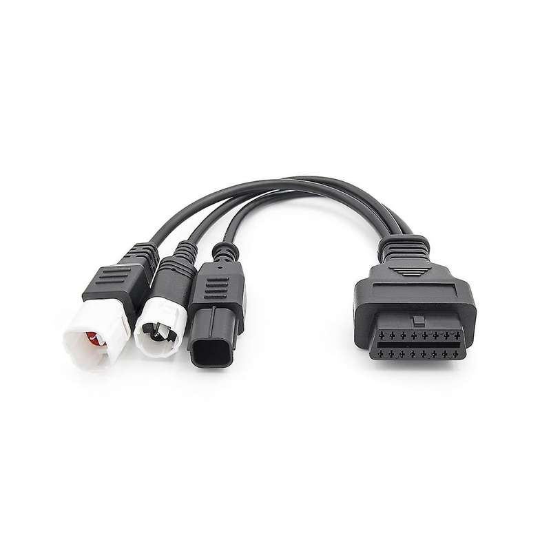 for 3pin/4pin 6pin Motorcycle Obd Diagnostic Canbus Connector Cable Obd2 3 In1 Plug Cable Adapter