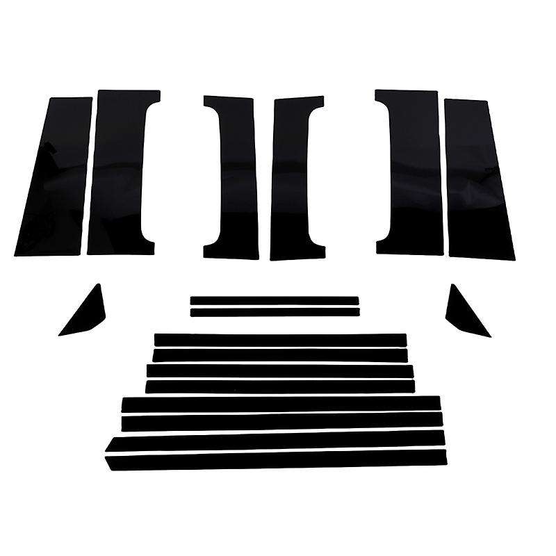 for 4 Door 2021-2023 Car Pillar Posts Trim Kit Anti Scratch B Pillar Molding Cover Center Window St