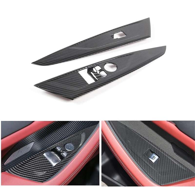 for 4 Series G22 G23 2020-2023 Car Window Glass Lift Button Switch Frame Cover Trim Stickers Accesso