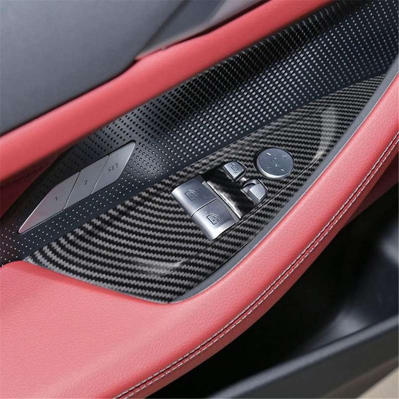 for 4 Series G22 G23 2020-2023 Car Window Glass Lift Button Switch Frame Cover Trim Stickers Accesso
