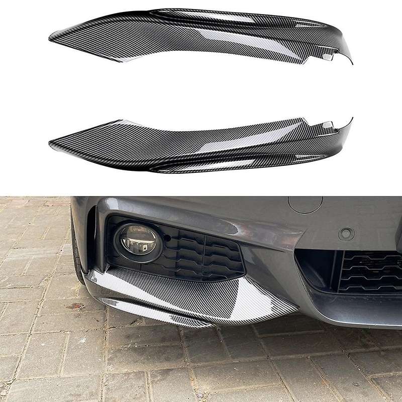for -4 Series F32 F33 F36 2014-2020 Front Bumper Lip Diffuser Splitter Spoiler Protector Carbon Fib