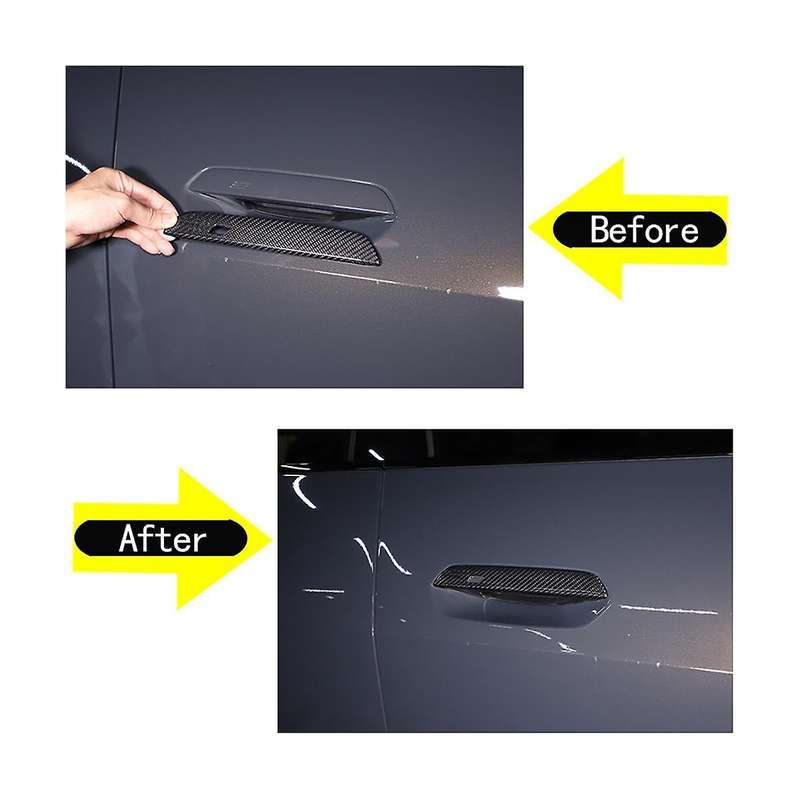 for 4 Series G26 2022 Dry Carbon Fiber Car Outer Door Handle Cover Trim Decorative Sticker Exterior